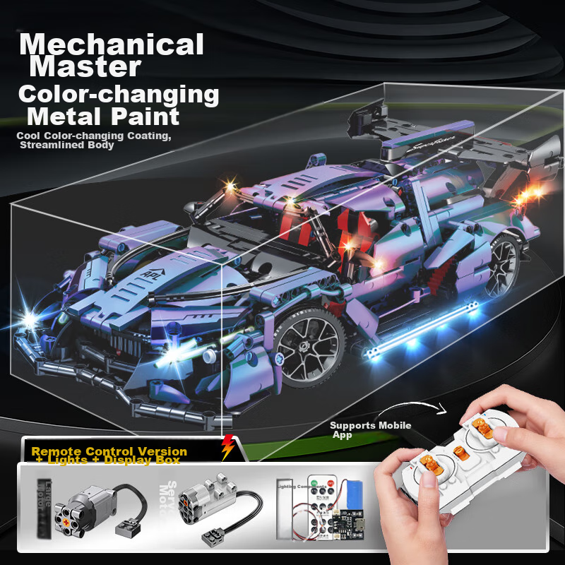 Lianhe Chuangxiang Compatible LEGO Racing Car Building Blocks, Toy for Boys Aged 8-12, Birthday Gift for Boys