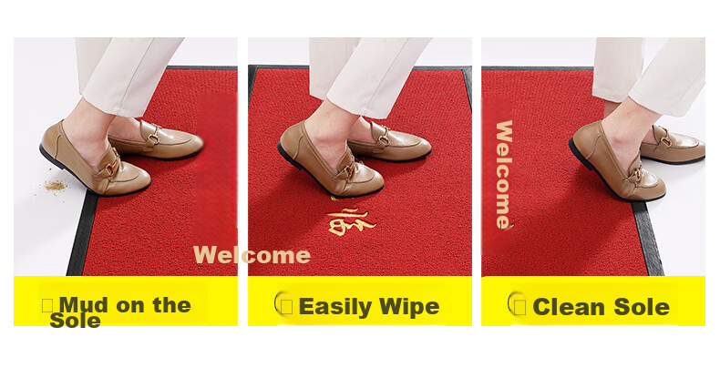 Boneng High-End Entrance Door Welcome Mat, Grand Opening Red Carpet Doormat, Reception Floor Mat for Home Entrance, 60x90cm 6