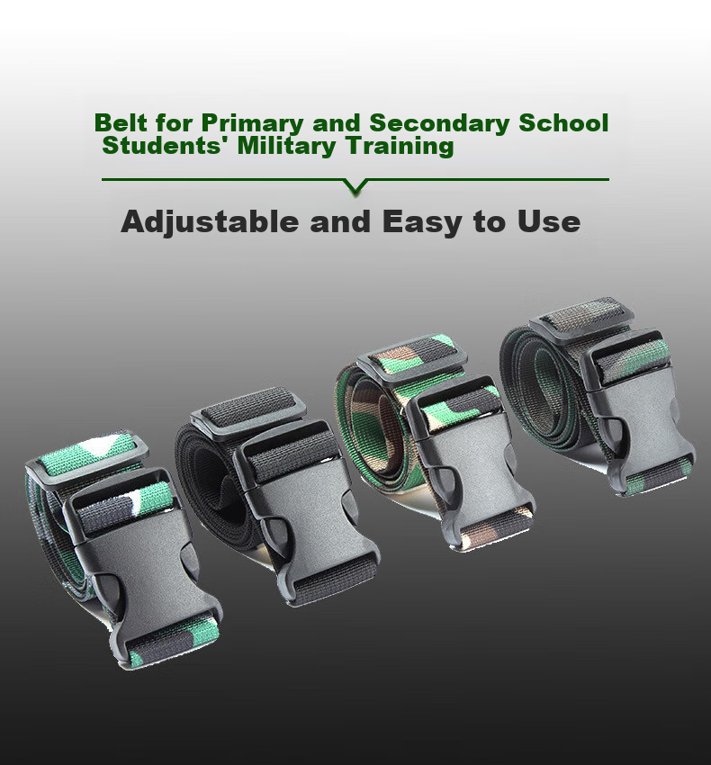 JEVI Military Training Belt for Students, Unisex Children's Camouflage Uniform Canvas Belt for Primary, Middle And High School Students, Youth Waist Belt 16