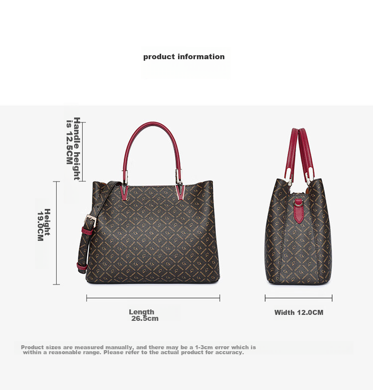 Goldlion Women's Handbag, PVC Printed Tote Bag with Handle, Birthday Gift 7
