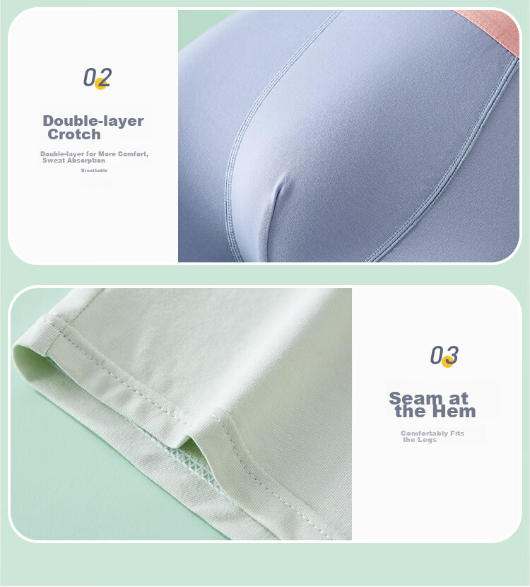 LangSha Boys' Underwear, 5A Antibacterial Boxer Briefs for Children And Teenagers, Three-Pack, Contrasting Colors, Size 160 15
