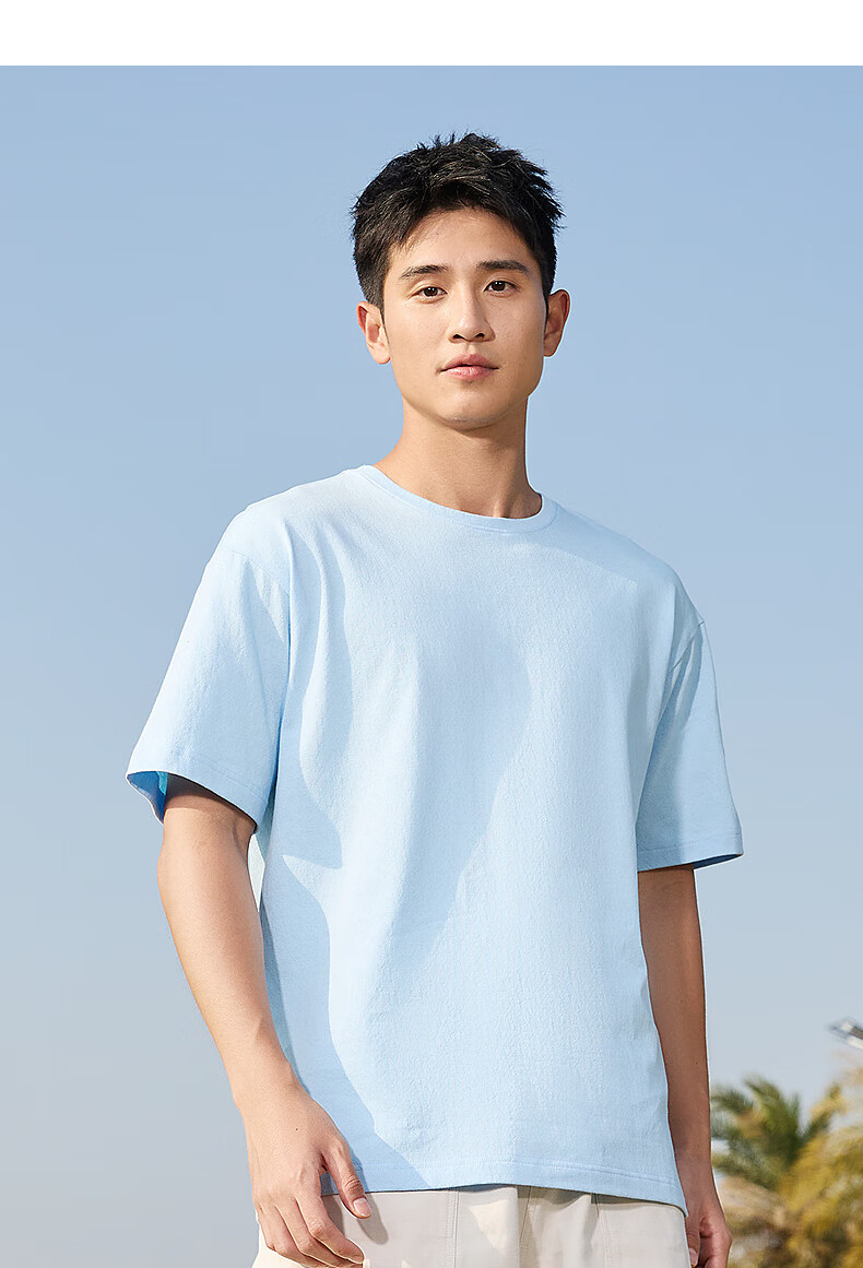 QIAODAN Short-Sleeve T-Shirt, Unisex Style for Men And Women, New Summer Release, Breathable Thin Fabric, Solid Color Undershirt, Couple's Wear 24