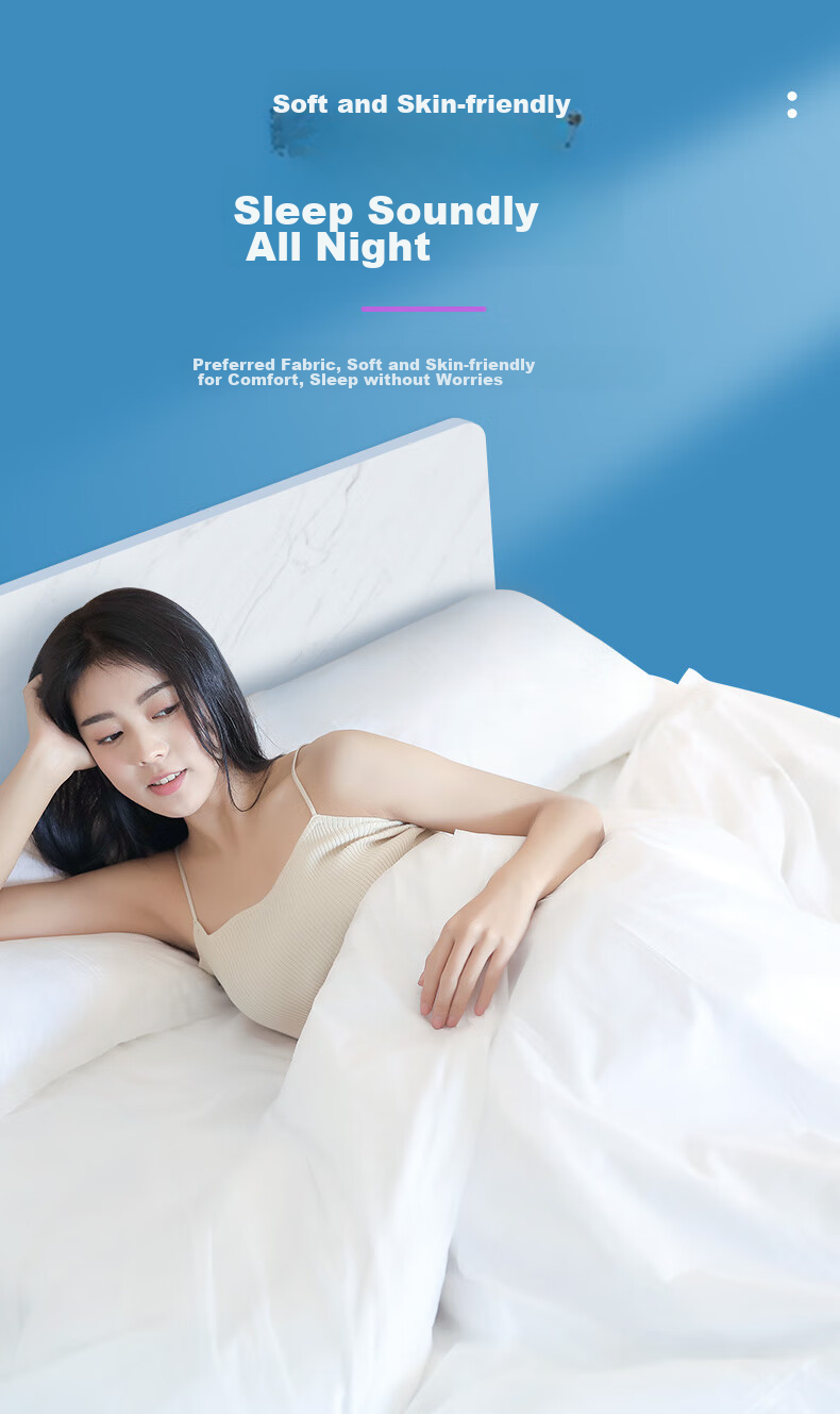 Grace Disposable Four-Piece Travel Bedding Set: Bed Sheet, Duvet Cover, Pillowcases, SMS Thickened Sterilized Bedding for Hotel Use, Hygienic Double Bed 4
