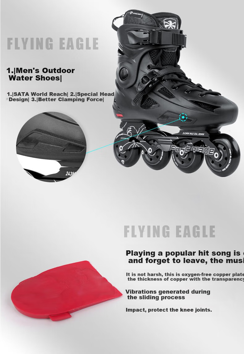 Flying Eagle Adult Unisex Roller Skates Beginner Professional Ice Skates Freestyle Inline Skates Outdoor Skating Shoes Suitable for Roller Skating Classes 10