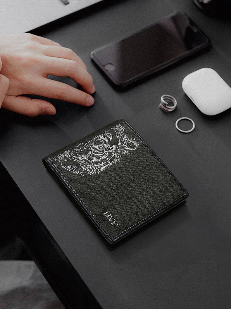 BVP Wallet for Men, Short Style, Multifunctional Leather Purse, Multiple Card Slots, Large Capacity Cowhide Coin Purse, Birthday Gift 7