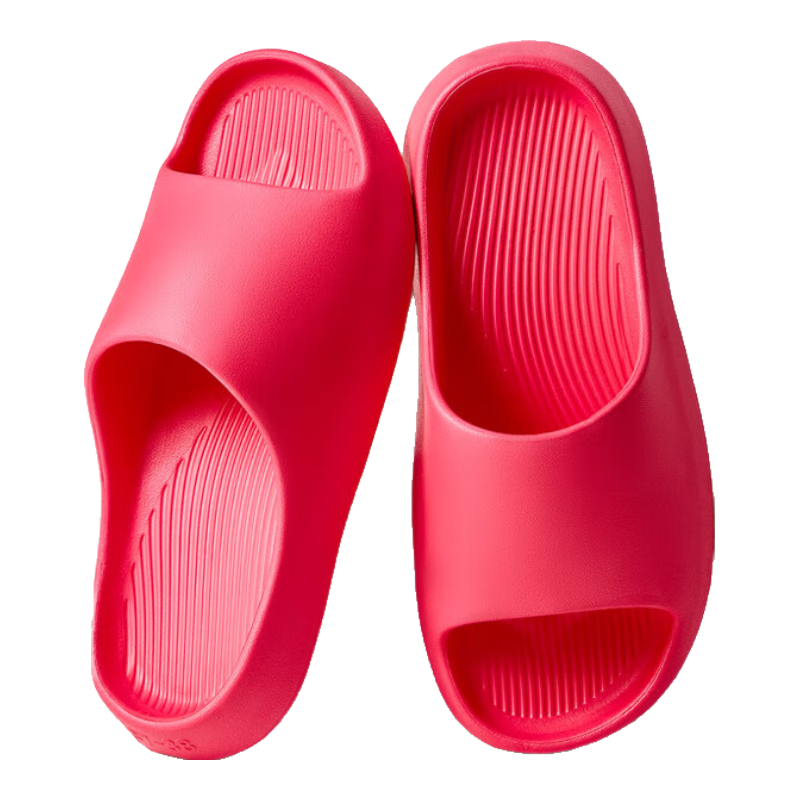 Jiayi Slippers for Men And Women, Summer Home Shoes, Thick-Soled Soft Elastic Sandals, Indoor Bathroom Slippers, Raspberry Pink, Size 37-38, JY2355