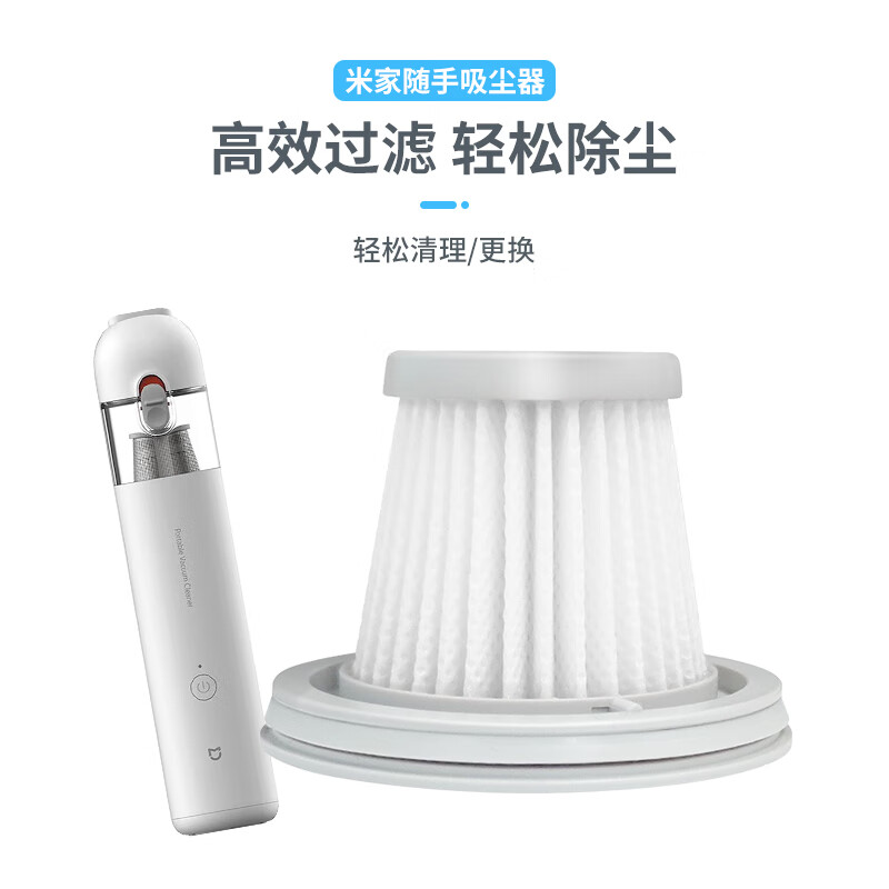 Shuangwei Compatible with Xiaomi Mijia Handheld Vacuum Cleaner Filter, Wireless Handheld Car-Mounted High-Suction Washable HEPA Filter Mesh Filter Paper, Pack of 3 SX01
