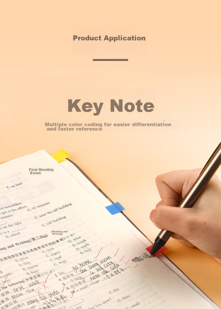 3M [Lowest Price Online] Sticky Notes / Memo Pads / Memo Paper / Transparent Index Labels Office Supplies School Stationery 683-5CF (5 Colors) 11