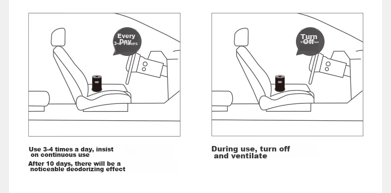 DGQ Car Air Purifier, Removes Odors from Cars, Eliminates Formaldehyde And Smells in New Cars, Uses Ozone to Remove Odors And Formaldehyde from Vehicles 43