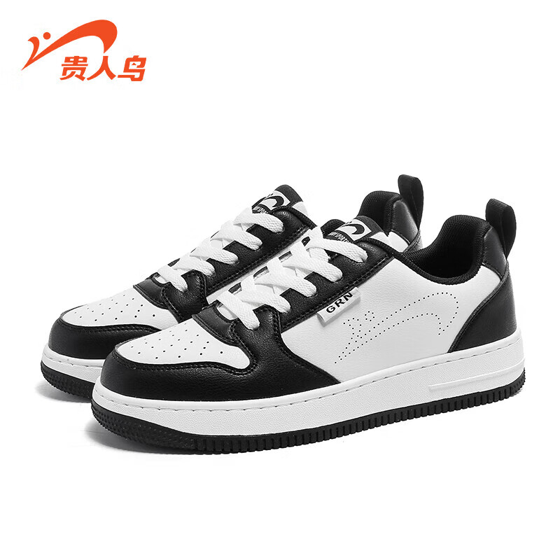 Guirenniao Men's Sneakers, New Style Men's Shoes, Casual Shoes, Skateboard White Shoes, Sports Shoes, Black/white, Size 42