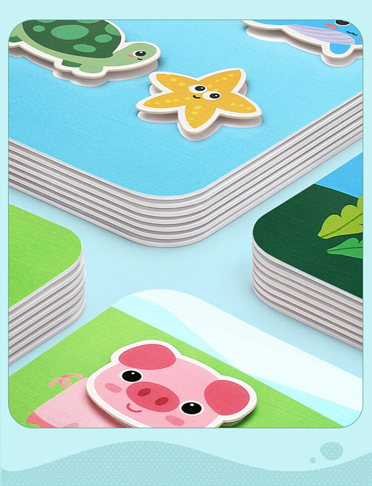 Mimeng Baby Quiet Book, Tear-Off Book for Infants, Chewable Hand-Tear Book with Stickers, Concentration Training, Early Childhood Education Toy 15