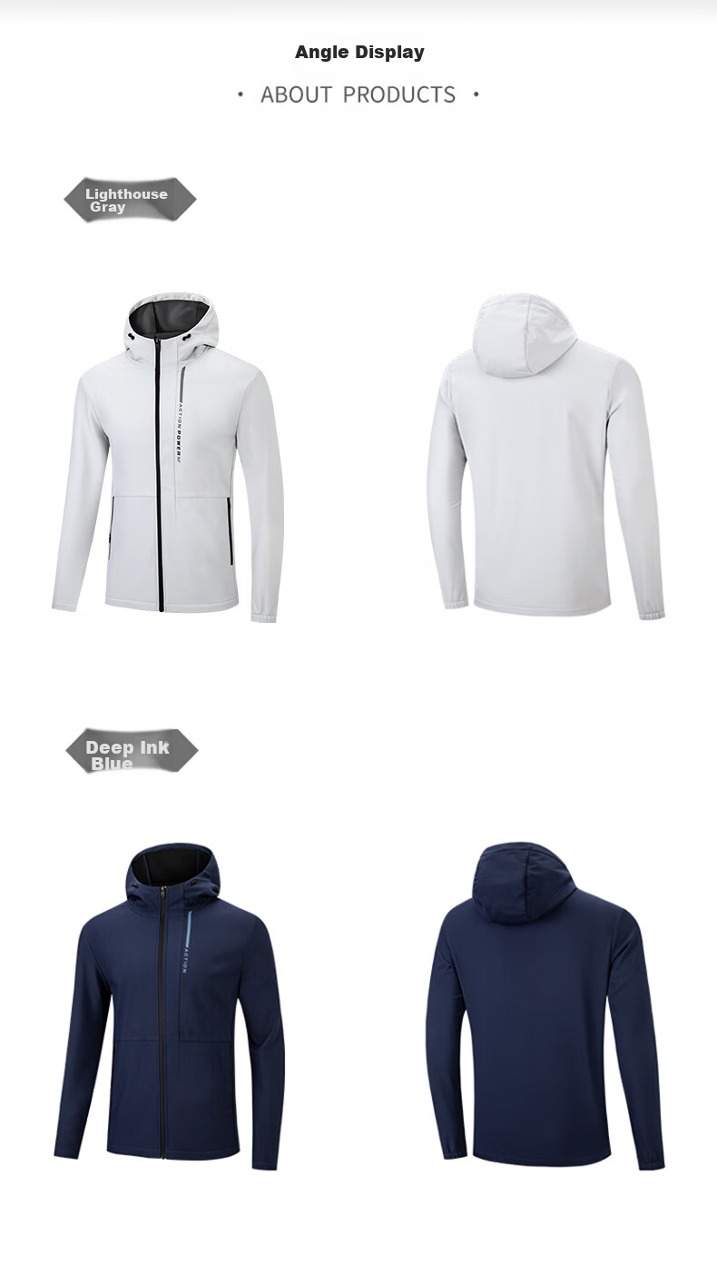 361° Men's Spring Jacket, Triple Protection, Fleece-Lined Sports Casual Windbreaker Fleece Coat, 652544605D-2 36