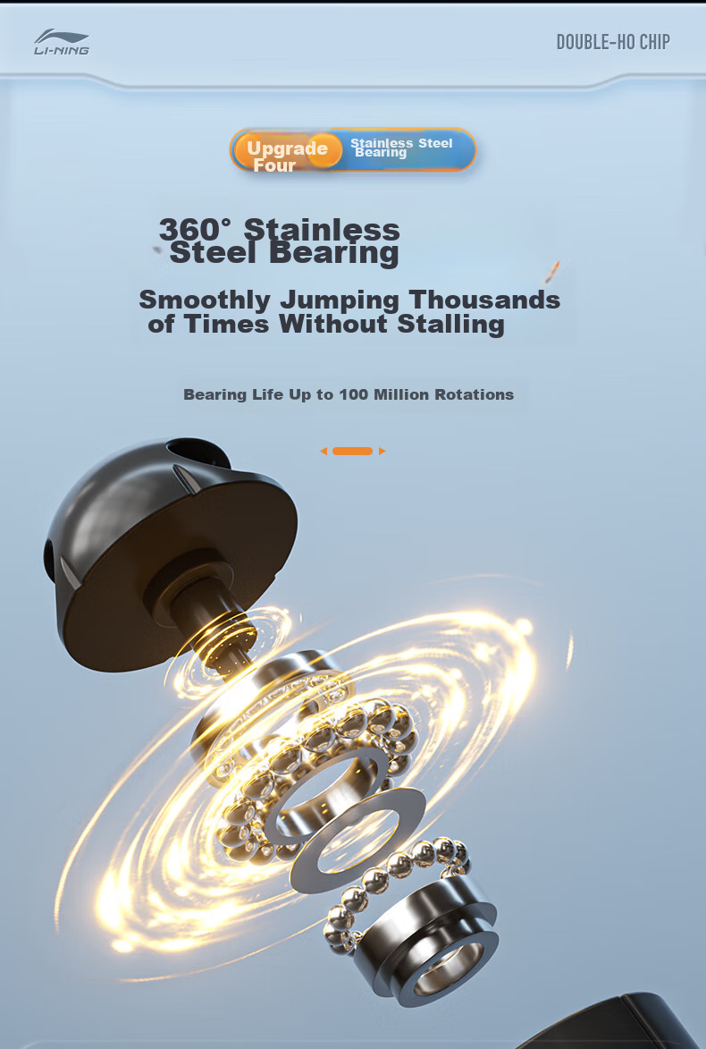 Li-Ning Jump Rope, Cordless Adult Counting Wireless Weighted Fat-Burning Steel Wire Rope for Primary And Secondary School Students, Children, Middle School Entrance Exam Preparation And Fat-Burning Special Use 4