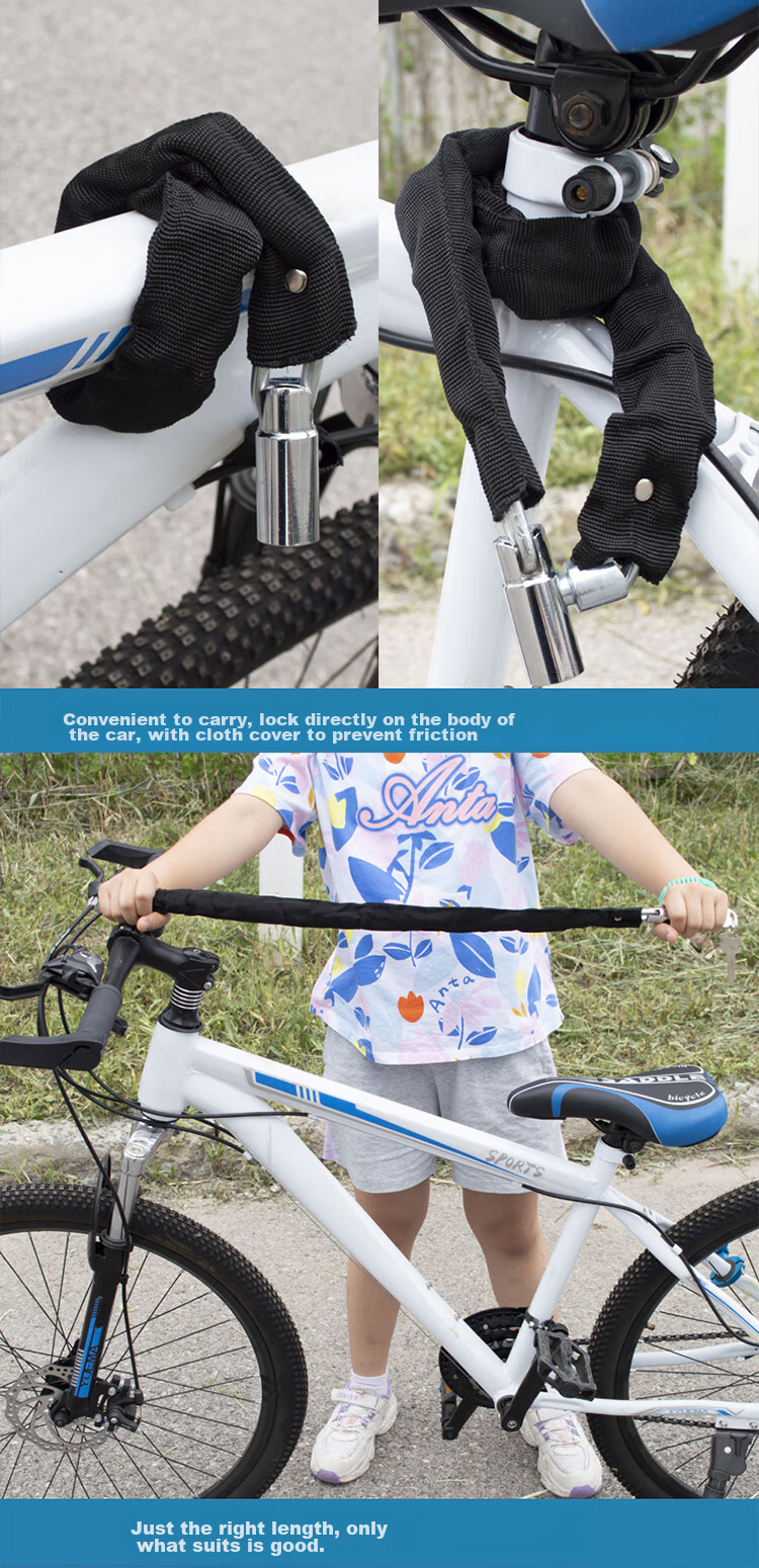HOTUN Bicycle Anti-Theft Chain Lock, Bike Lock, Electric Vehicle Chain Lock, Mountain Bike Chain Lock HDHL-06 Classic Model 6