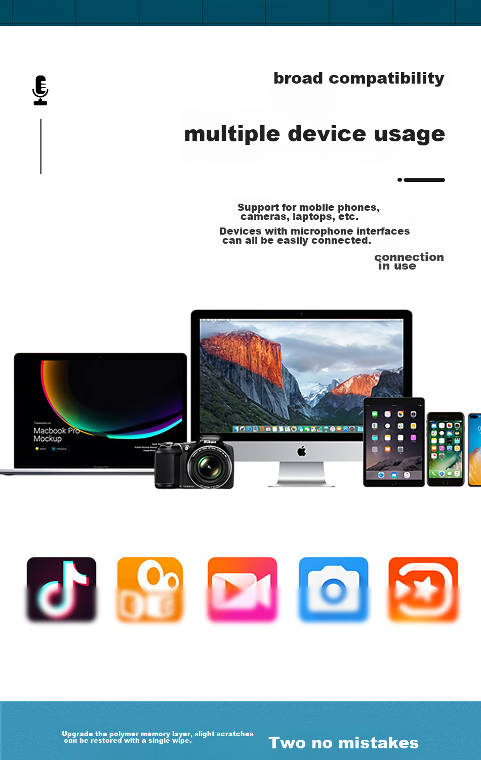 JoJar Wireless Lavalier Microphone for Mobile Live Streaming, Online Classes, Outdoor Interviews, Short Videos, Professional Vlog Recording, Apple Mini Microphone with Apple Connector 9
