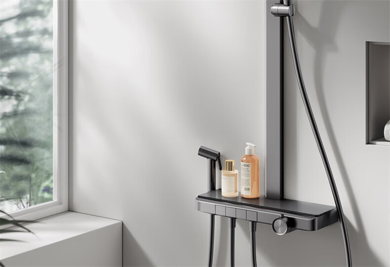 ARROW Shower Head with Large Storage Square Tube, White Bathroom Full Copper Piano Key Shower Head AE34191MZMKW2 3