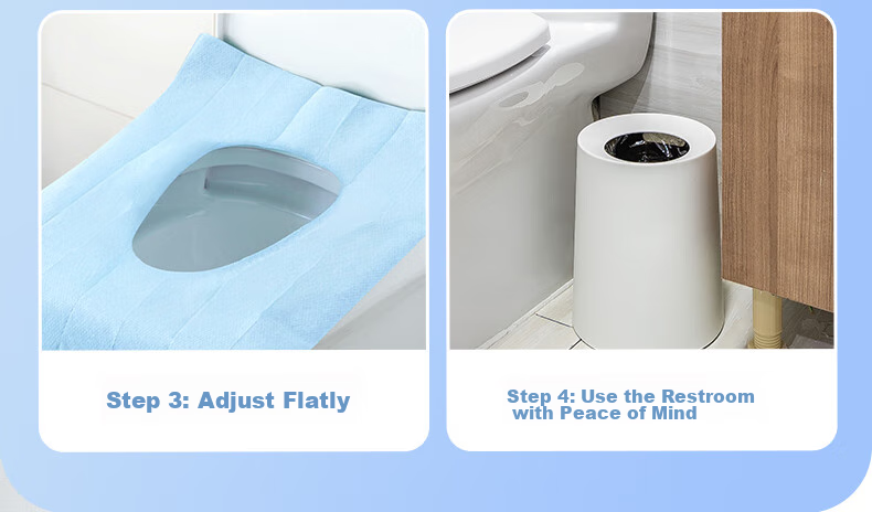 NOLANSEND Disposable Extended Toilet Seat Covers, Travel Hotel Sterilized Grade Hygiene Padded Paper, Postpartum Large Size, 30 Pieces Individually Wrapped 13