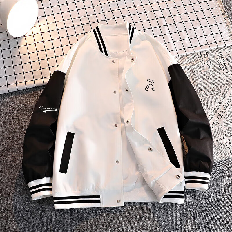 NASA MARVEL Official Jacket for Men, Spring And Autumn Outerwear, American Baseball Style, Casual Trendy Fashion, Versatile Couple Outfit 8