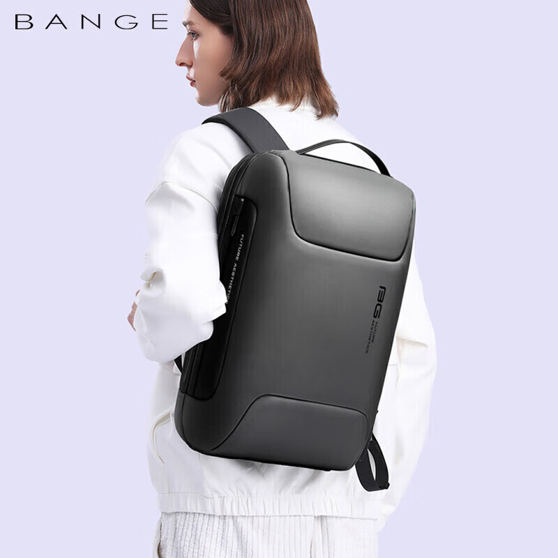 Bange Backpack for Men, Commuter And Travel Bag, Large Capacity School Bag, Business Laptop Backpack for College Students, 16-Inch Computer Bag, Gray