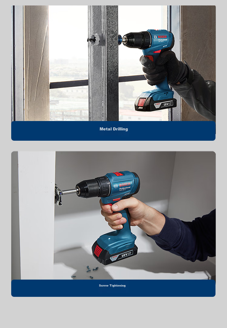 BOSCH Cordless Screwdriver Drill, Lithium Battery Handheld Drill, Screwdriver And Flat Drill, 18V GSR 185-LI, 2.0Ah Battery *1 5
