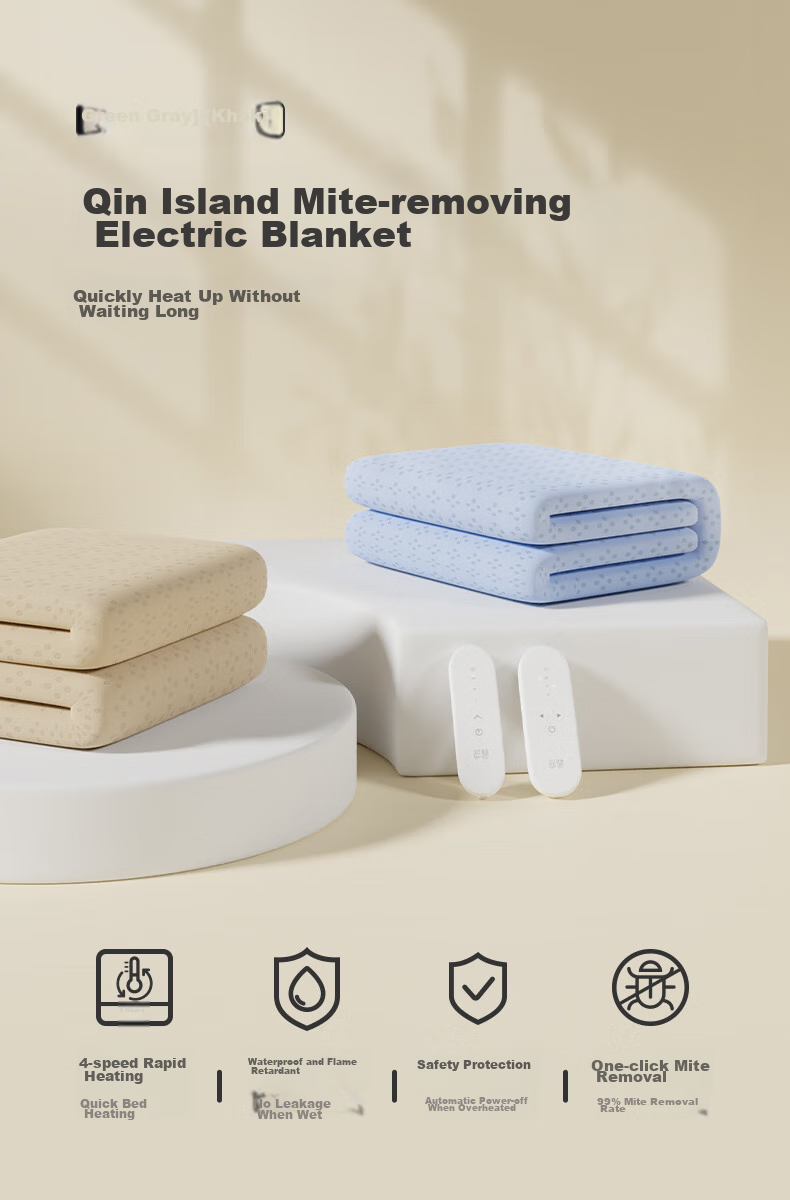 Qindao [High Temperature Cut-Off Power, Safe And Non-Fire] Single Student Dormitory Safety Hot Pad Electric Blanket 1.8*0.8m 1