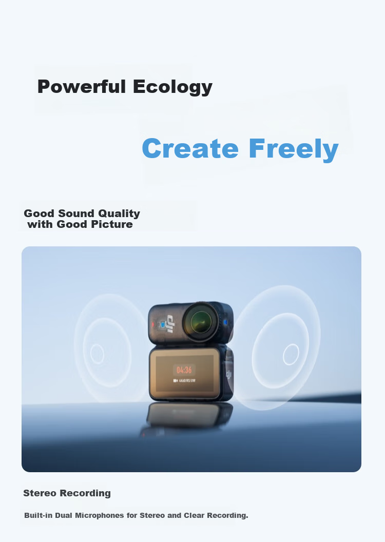 DJI Osmo Nano Standard Kit (128GB), Action Camera with Free-View Wearable Camera for Vlog, Cycling, Family Activities, Pet Photography, Sports Camera, Thumb Camera 11