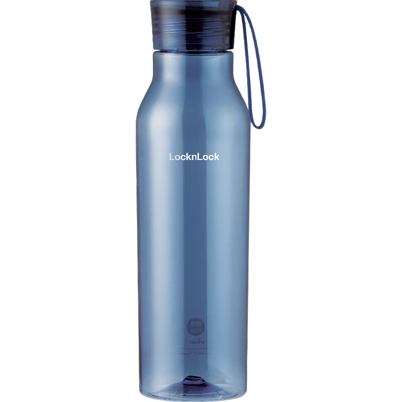 LOCK&LOCK Summer Sports Water Bottle, Simple Plastic Cup, Outdoor Portable Water Jug, Blue Cup for Men And Women Students, 750ML