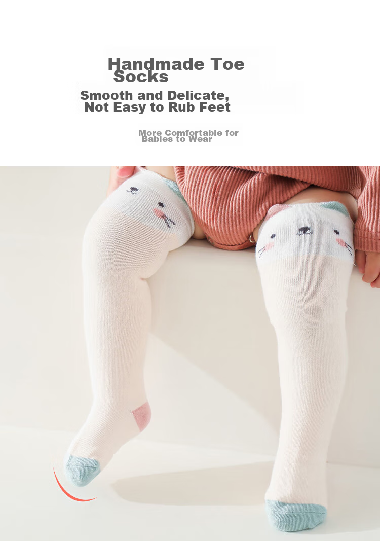 Aibaoshi Baby Socks Spring And Autumn Style, 0-1 Year Old Infant Over-Knee Long Socks, Newborn Socks, Size S, 3 Pairs Pack, Animal Pattern S569 9