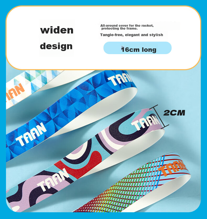 Taan Badminton Racket Protective Edge Tape, Anti-Abuse, Anti-Line Breakage, Anti-Scratch Frame, Racket Head Sticker, C29 Deep Blue 2/green 2 4