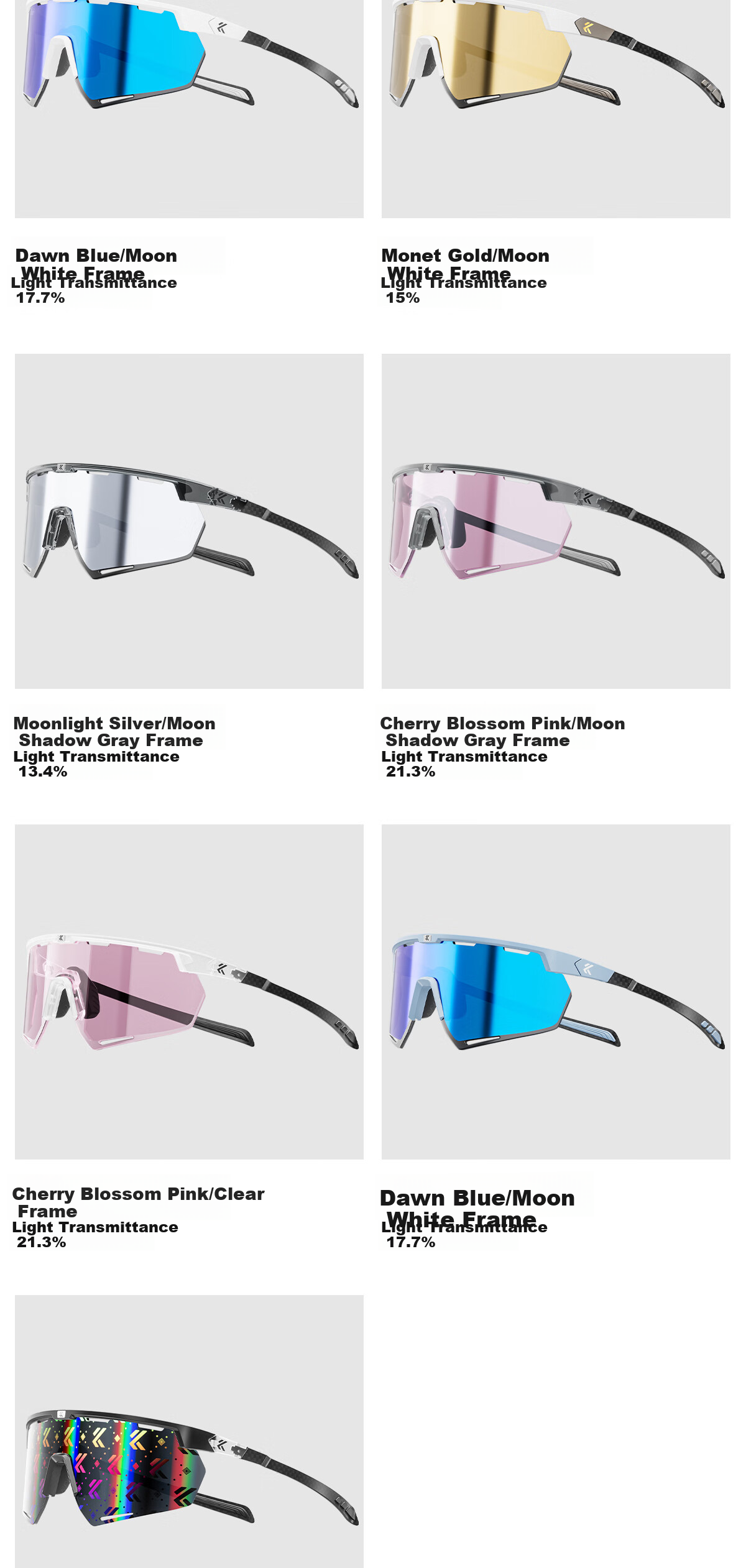 KAPVOE Hummingbird Carbon Fiber Film Photochromic Cycling Glasses, Day And Night Use, Outdoor Sports, UV Protection, Windproof, Sandproof Goggles 20