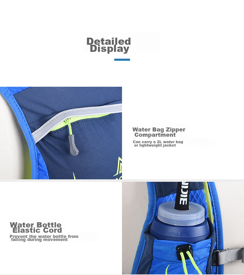 AONIJIE Backpack, Double Shoulder Bag, Off-Road Backpack, Hiking Bag for Men And Women, Outdoor Running Cycling Hydration Pack, Trekking Backpack, 5.5L 15