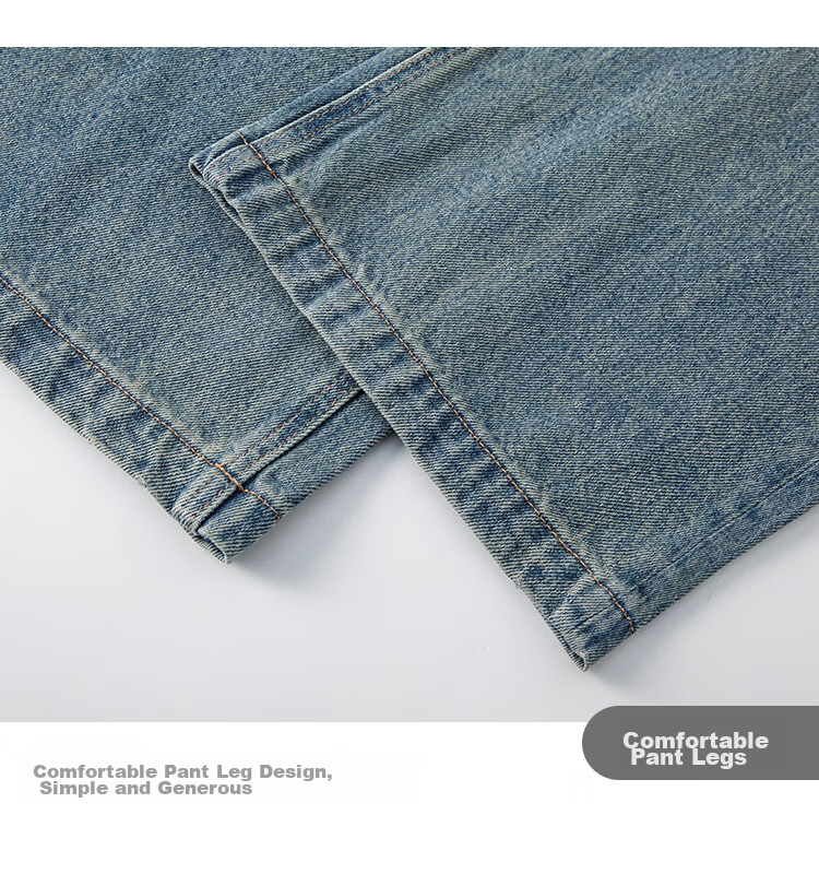 RAIN.CUN Light Gray Wide-Leg Pants for Petite Women, 2024 Autumn And Winter High-Waist Loose Casual Straight Jeans 16