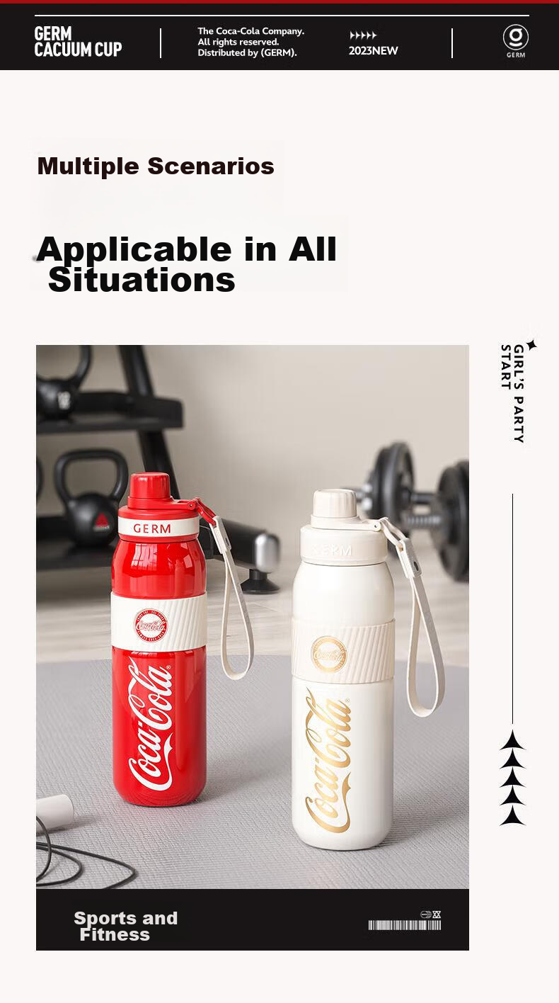 Germ Coca-Cola Co-Branded Energy Sports Insulated Mug GE-CK23AW 580ml, Coca-Cola Red 7