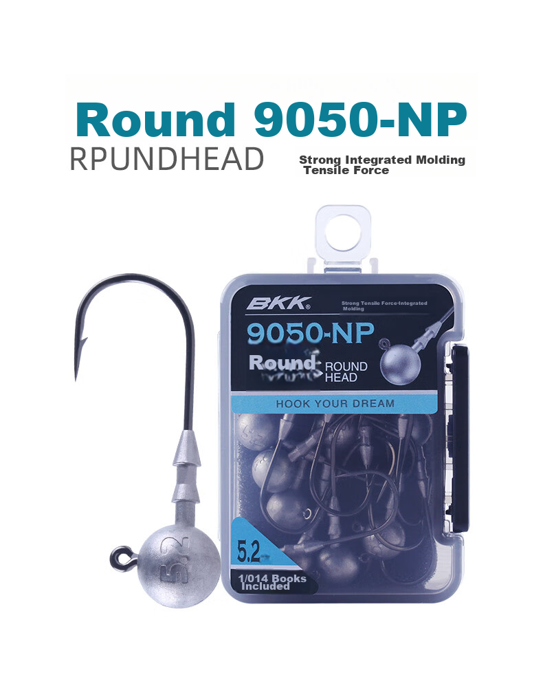 BKK 9050 Round Lead Sinker Hook for Lure Fishing, Soft Bait Hook, Anti-Snagging Bottom Hook for Bass And Mandarin Fish 1