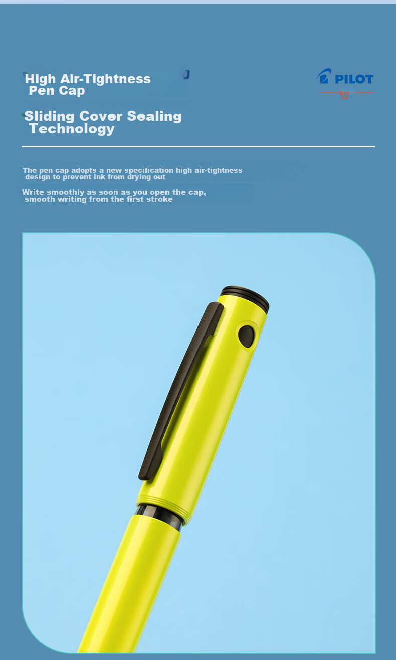 PILOT LIGHTIVE City Sports Series Fountain Pen, Student Birthday Gift, Adult Portable Signing Pen, FLT-2SR F Nib, Transparent 8