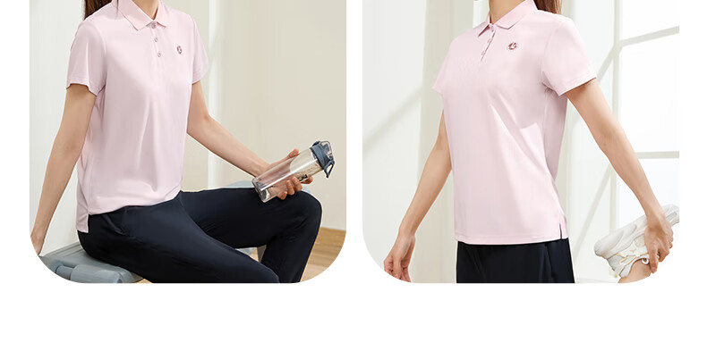 361° Women's Short-Sleeve T-Shirt, Summer New Style Quick-Dry Polo Shirt, Sports Running Loose Top, 662624112H-2 94