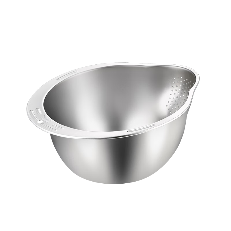 Newair 316L Stainless Steel Draining Basket, Rice Washing Tool, Vegetable Washing Basin, Kitchen Strainer, Rice Washing Basin, Food-Grade Thickened Drainer