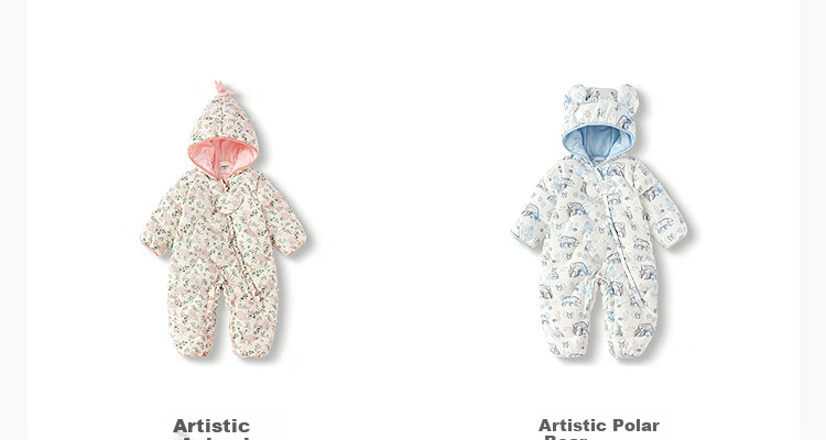 BALABALA Baby down Jacket Onesie, for Boys And Girls, Winter Wear, Warm, Cute, Artistic, Fashionable, Novel 5
