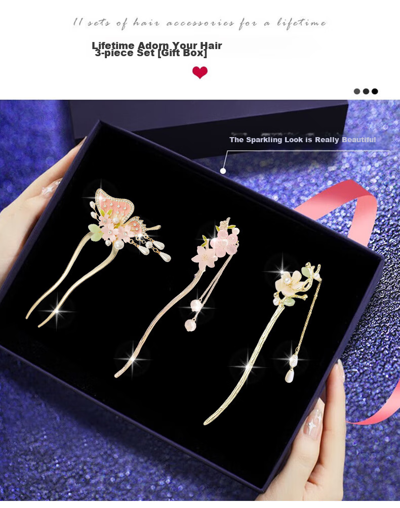 Gunai 2026 Ancient-Style Hairpin for Women's Hanfu, Ethereal Tassel Hair Stick, Hair Accessory, Birthday Gift for Girls 2