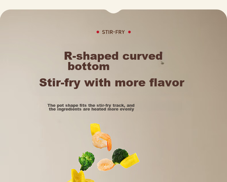 SUPOR Non-Stick Wok, Flat-Bottom Frying Pan for Stir-Fry And Steak, Low-Smoke, 28cm, Compatible with Induction And Gas Stoves 13