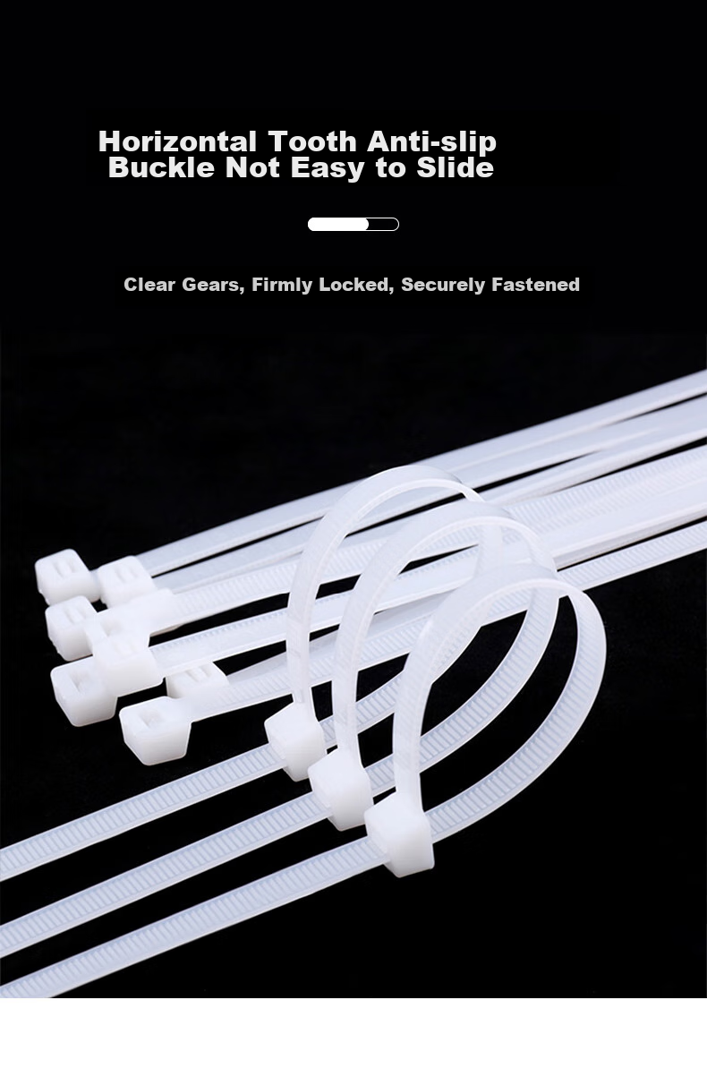 Jiuqiangu Self-Locking Nylon Cable Ties, Wire Management Straps, Computer Assembly, Gardening Cable Organization, Desktop Wire Management Bundling Straps, National Standard, 3.6*200mm, Black, 500 Pieces/pack, 1412 7