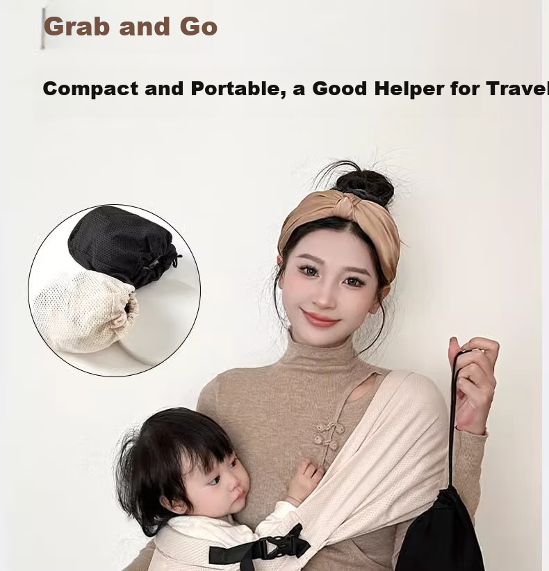 FENYE Baby Carrier, Newborn Front-Carried Breathable Comfortable Support Portable for Outings, Beige 9