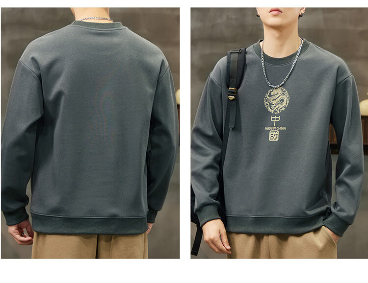 JEEP SPIRIT Men's Autumn Winter Jacket Men's Long Sleeve T-shirt Loose Casual Fashion Brand Clothing 3