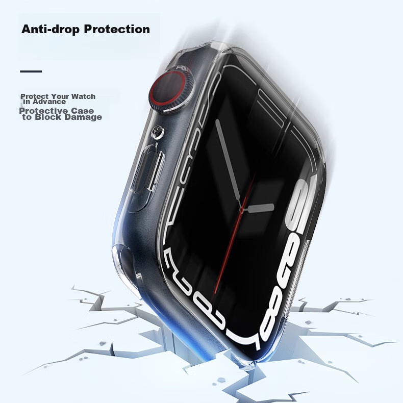 Binghong Compatible with Apple Watch SE 3 Case, Apple Watch SE 2 1 IWatch S6 S5 S4 Case, Hollow TPU-40mm Transparent Color 6