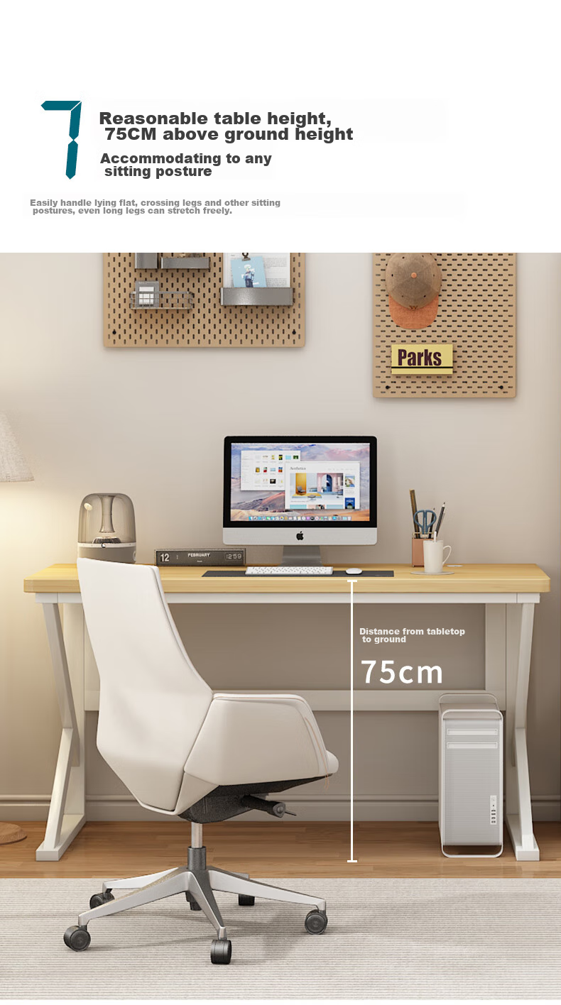 Yameile Gaming Desk, Thickened Solid Wood Core Computer Desk, Office Desk, Study Desk, Simple Writing Workstatio 11