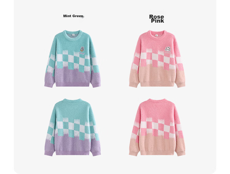 DISNEY Children's Clothing, Girls' Round Neck Sweater, Fashionable Gradient Mesh Warm Top, Winter 2023, DB341HE09, Pink, Size 120 10