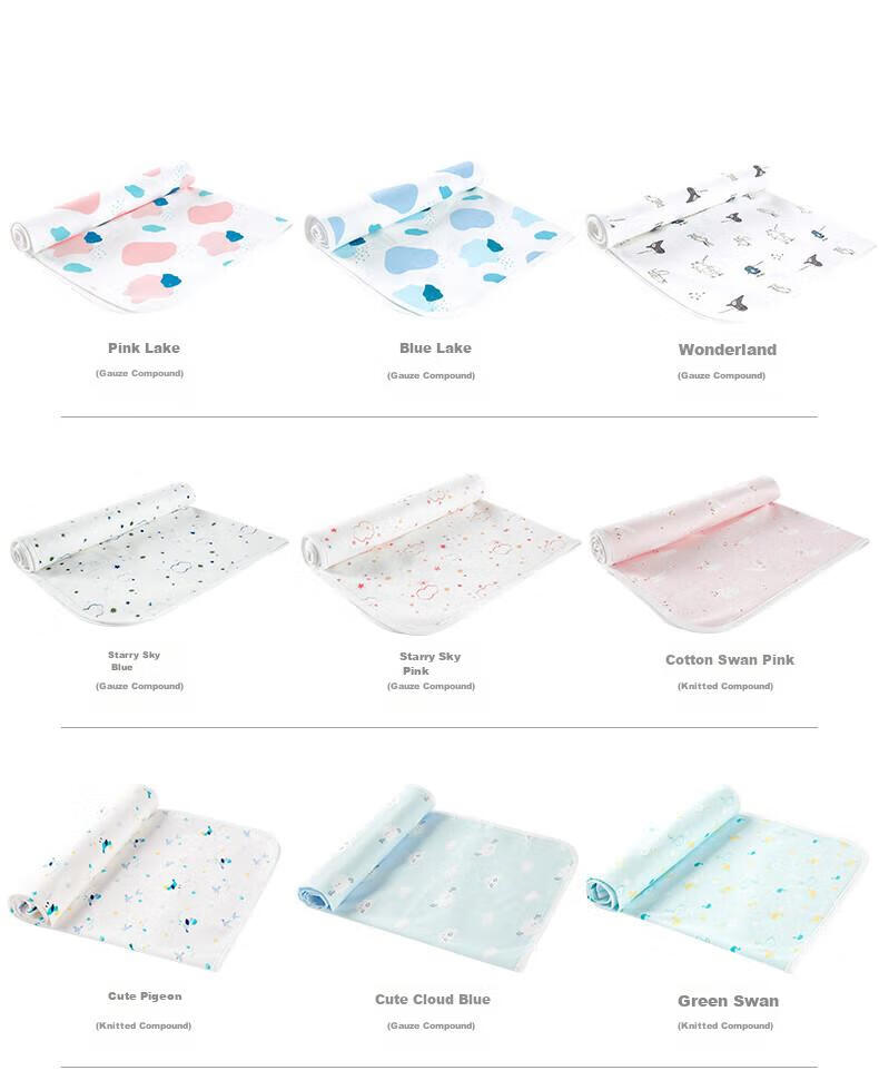 PurCotton Baby Cooling Knitted Composite Diaper Pad, Pure Cotton Washable Waterproof Breathable Bed Sheet, Nautical Diary, 90×70cm 11