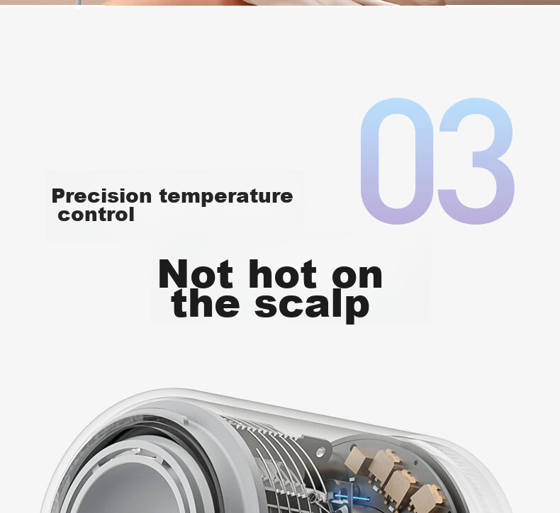 AUX Hair Dryer, Home Use Electric Blower, High Power Negative Ion Quick-Drying, Hair-Friendly, Bladeless High-Speed Dryer, Professional Use for Hair Salons, 1600W High Power, Birthday Gift for Wome 34