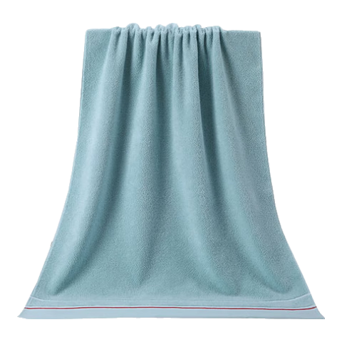 KING SHORE 4A Grade Pure Cotton Antibacterial Bath Towel, Sealed Thickened Absorbent Sports Shower Towel, Green, 140*72cm, 370g