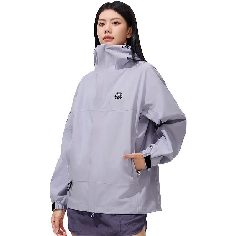 CAMEL Panda Outdoor Single-Layer Waterproof Hard Shell Colorblock Jacket for Men and Women A34BA46169 Qingguo Green L
